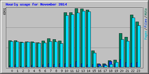 Hourly usage for November 2014