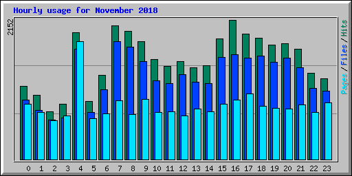 Hourly usage for November 2018