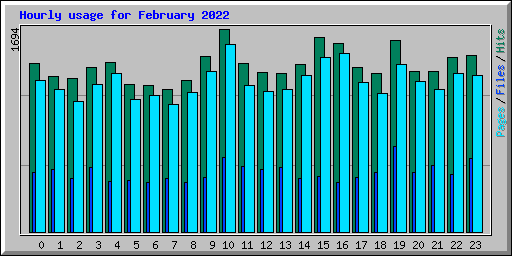 Hourly usage for February 2022