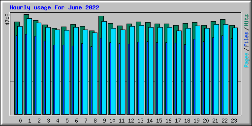 Hourly usage for June 2022