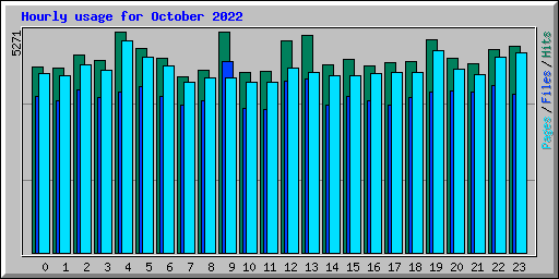 Hourly usage for October 2022