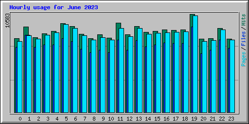 Hourly usage for June 2023