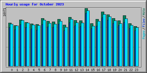 Hourly usage for October 2023