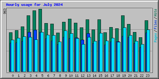 Hourly usage for July 2024