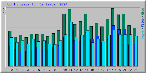 Hourly usage for September 2024