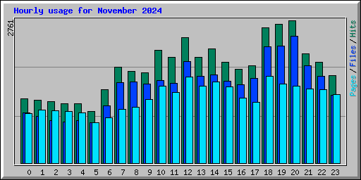 Hourly usage for November 2024